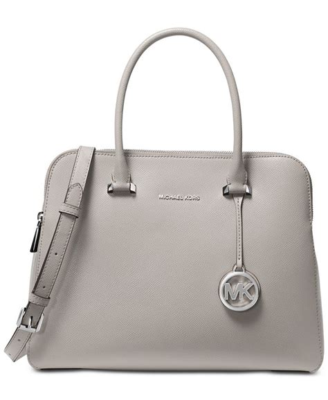 michael kors houston double zip crossgrain leather satchel